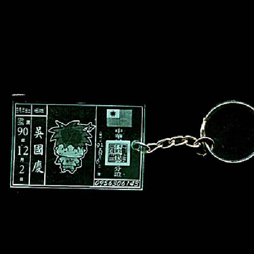 身分証鑰匙圈-透明壓克力
